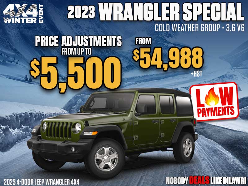 2023 4-Door Jeep Wrangler 4X4