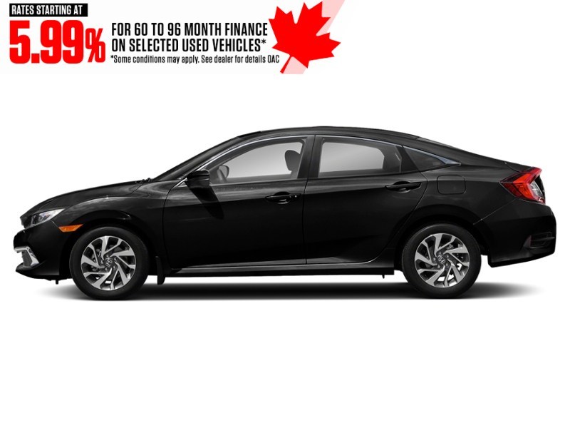 2021 Honda Civic EX CVT Crystal Black Pearl  Shot 3