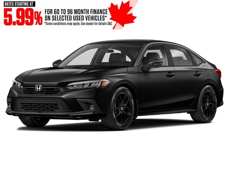 2023 Honda Civic Sport CVT Crystal Black Pearl  Shot 3