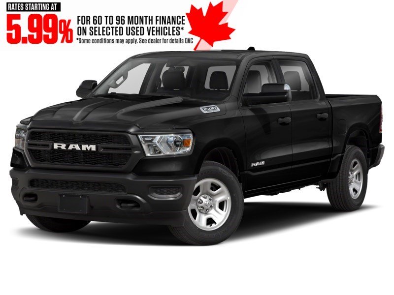 2019 RAM 1500 Tradesman 4x4 Crew Cab 6'4" Box Diamond Black Crystal Pearl  Shot 7