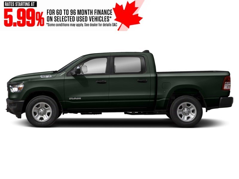 2019 RAM 1500 Tradesman 4x4 Crew Cab 6'4" Box Black Forest Green Pearl  Shot 3