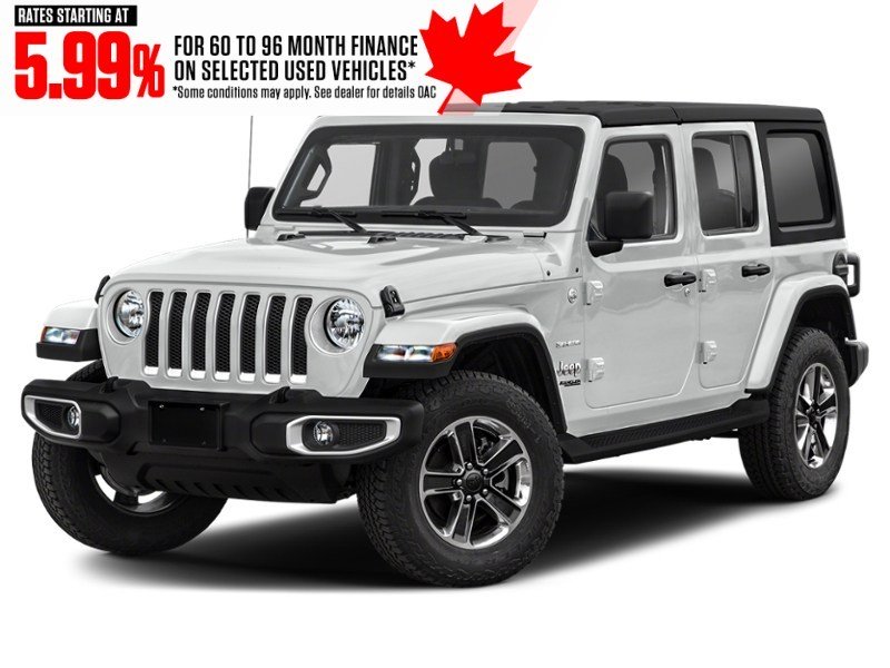 2020 Jeep Wrangler Unlimited Sahara 4x4 Bright White  Shot 1