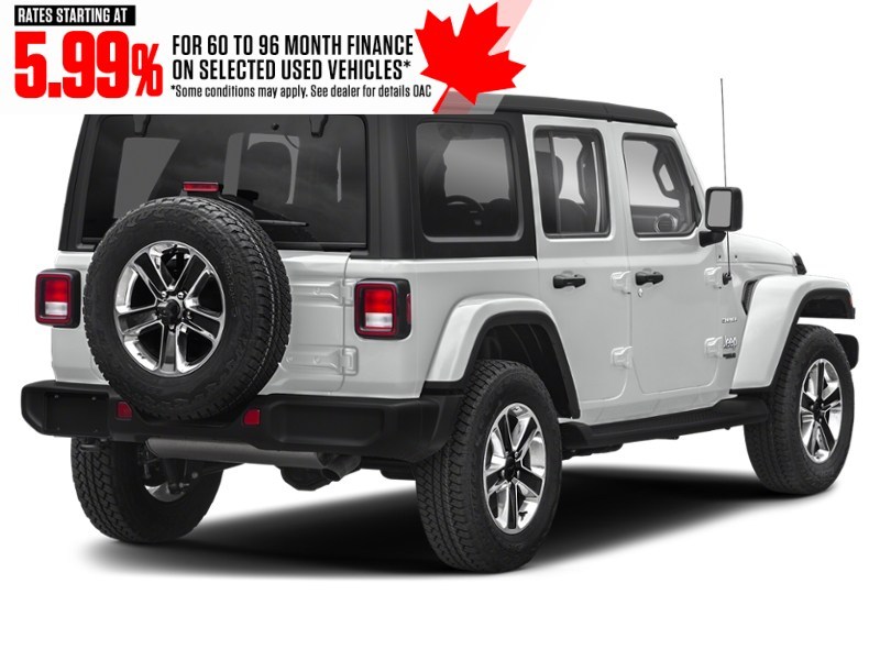 2020 Jeep Wrangler Unlimited Sahara 4x4 Bright White  Shot 2