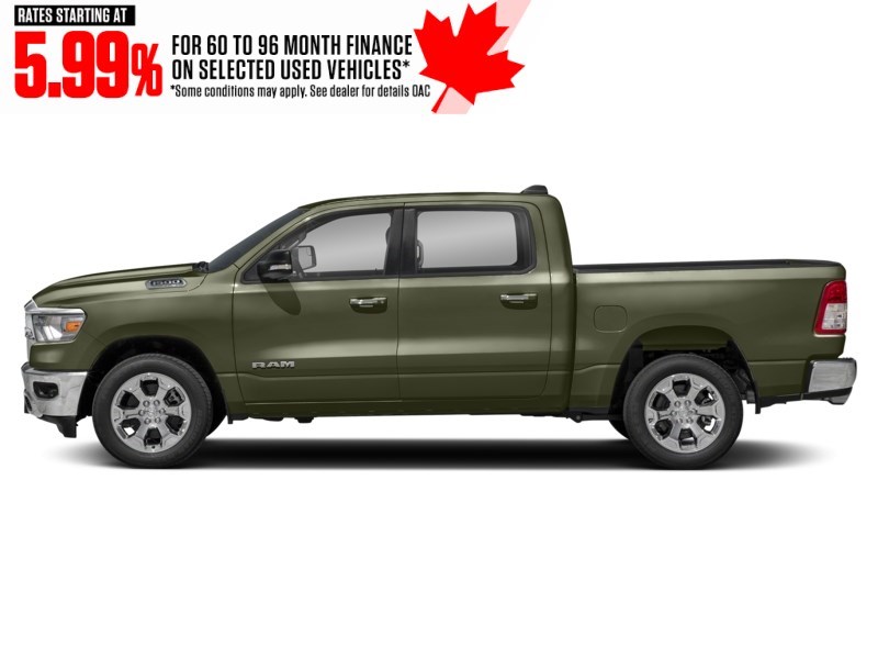 2021 RAM 1500 Big Horn 4x4 Crew Cab 5'7" Box Olive Green Pearl  Shot 3