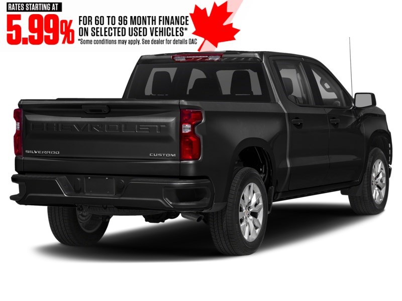 2021 Chevrolet Silverado 1500 4WD Crew Cab 147" Custom Black  Shot 2