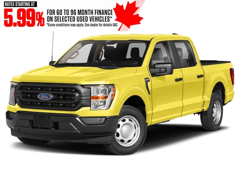 2022 Ford F-150 XL 4WD SuperCrew 5.5' Box Yellow  Shot 11