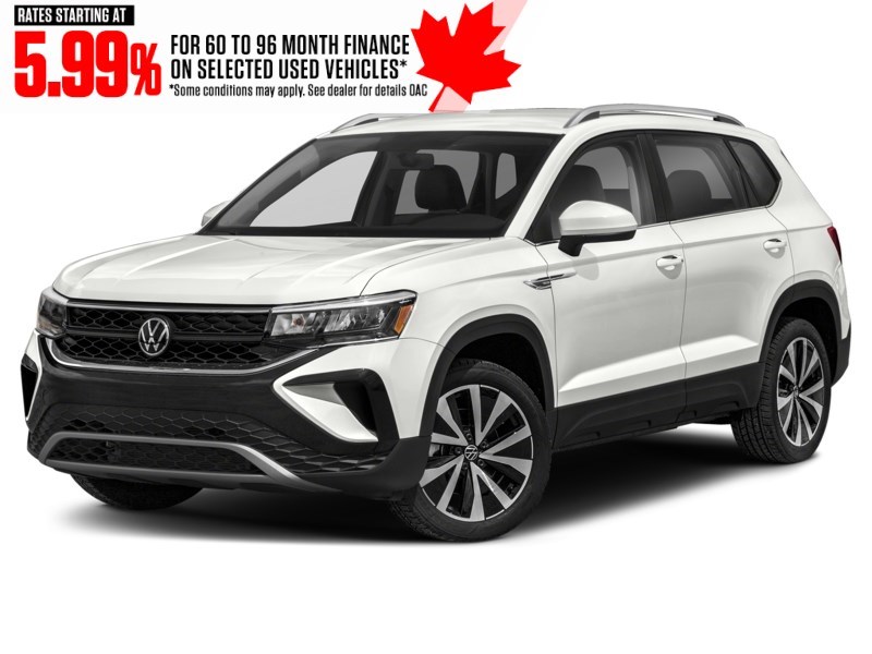 2022 Volkswagen Taos Comfortline 4MOTION Pure White  Shot 1