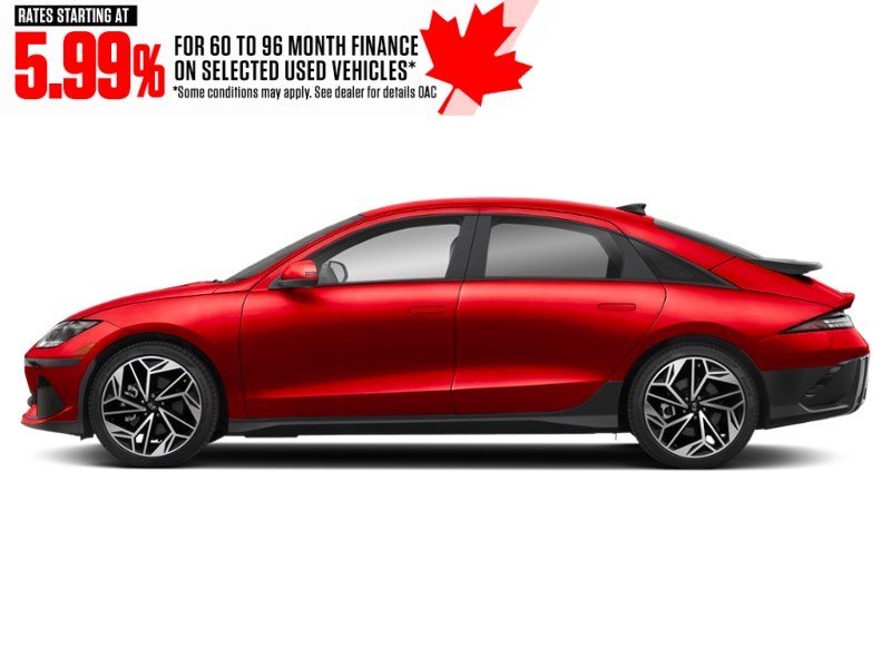 2024 Hyundai IONIQ 6 Preferred AWD Long Range Ultimate Red  Shot 3